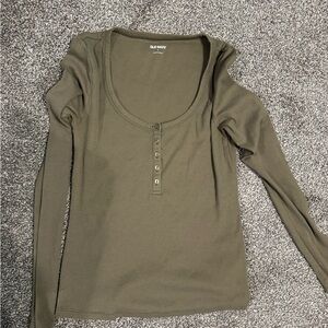 Old Navy Women's Khaki Long Sleeve Tee